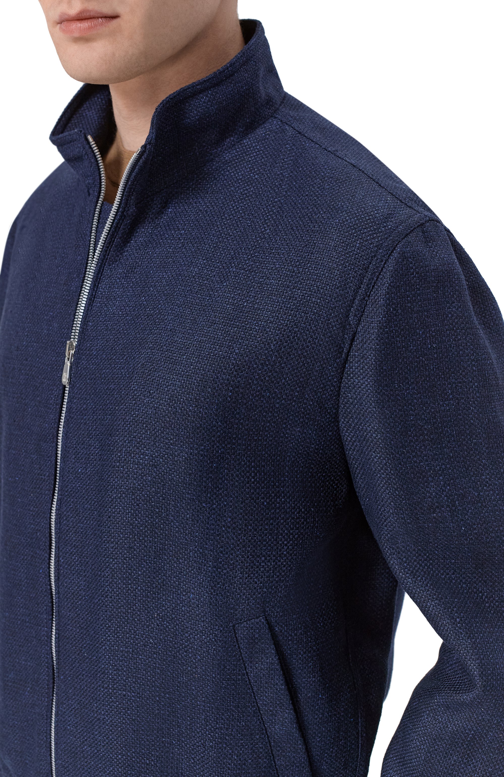 Бомбер из шелка и льна BRUNELLO CUCINELLI, арт. MZ4036580, фото 5