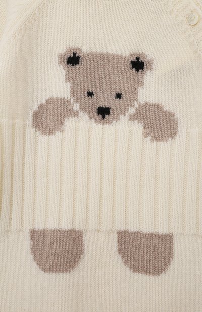 Шерстяной комбинезон BABY T белого цвета по цене 13050 руб., арт. 23AI061T/1M-12M, фото 3 Шерстяной комбинезон BABY T, арт. 23AI061T/1M-12M, фото 3