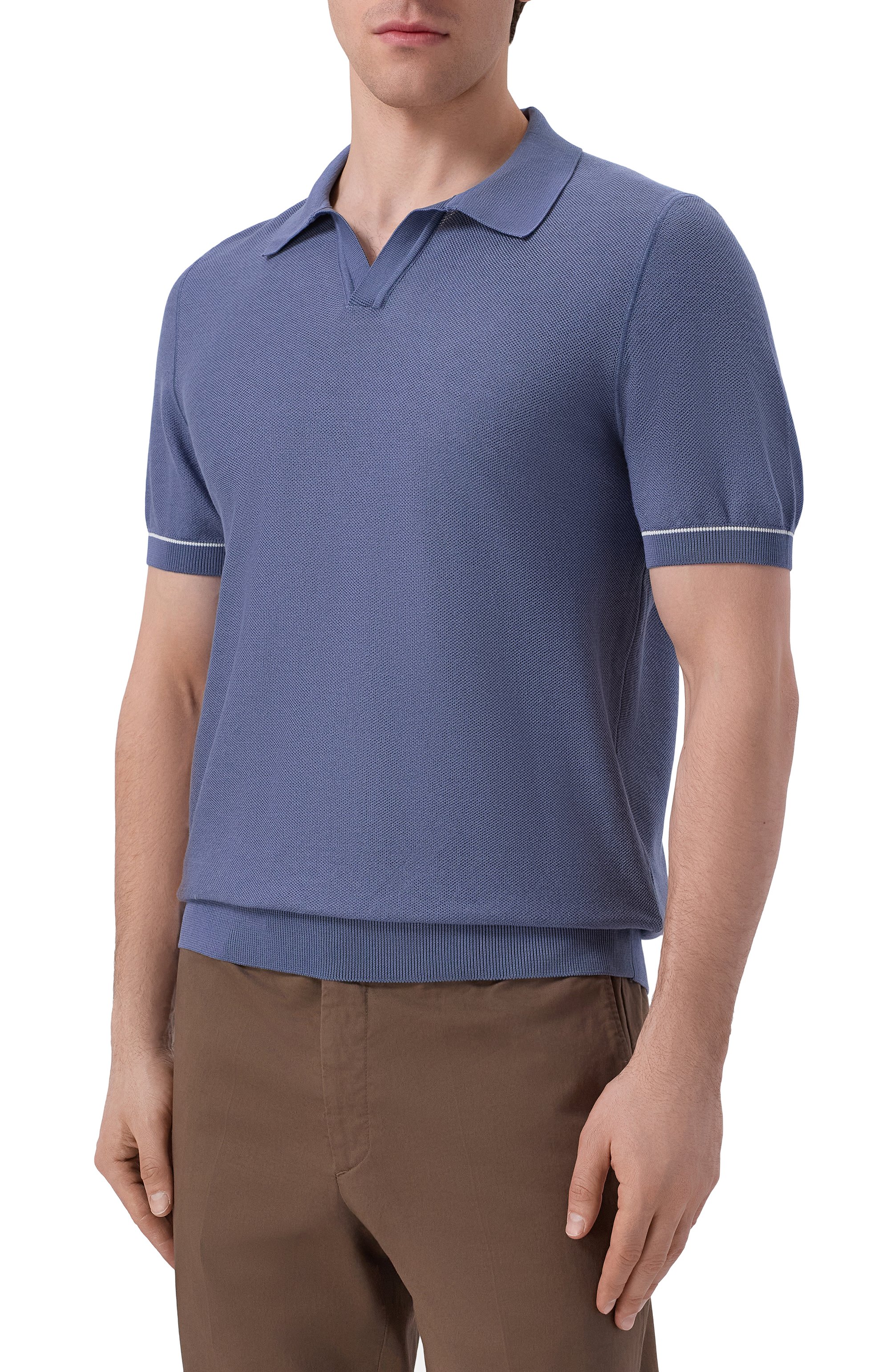 Поло из хлопка и лиоцелла BOSS, арт. 50560483, фото 3