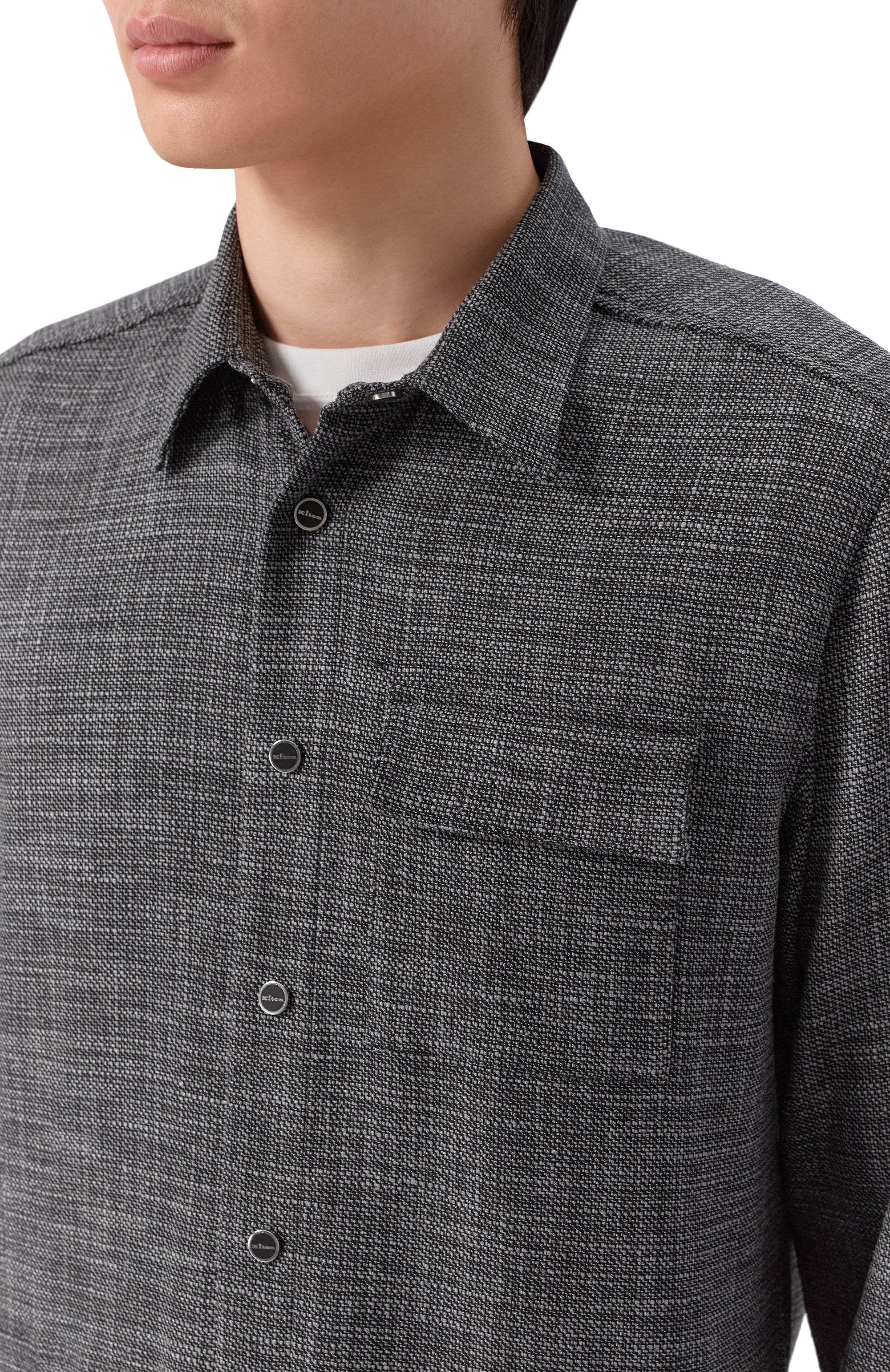 Рубашка из шерсти и шелка KITON, арт. UMCBUBAK0627G, фото 5