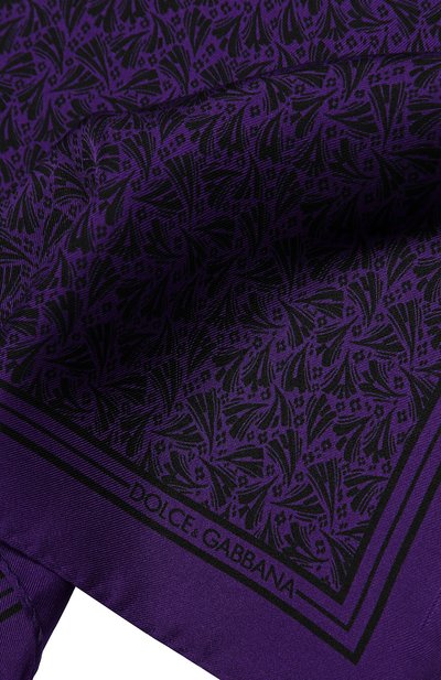 Шелковый платок DOLCE & GABBANA фиолетового цвета по цене 15600 руб., арт. GR412E/G0WKB, фото 3 Шелковый платок DOLCE & GABBANA, арт. GR412E/G0WKB, фото 3