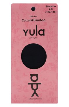 Детские колготки cotton & bamboo 180 den YULA темно-синего цвета, арт. YU-225 | Фото 1 (Материал: Текстиль, Хлопок; Материал сплава: Проставлено; Нос: Не проставлено)