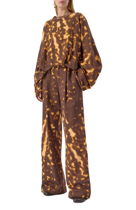 Хлопковые брюки Dries Van Noten 251-011119-1612 Коричневый  251-011119-1612 Фото 2