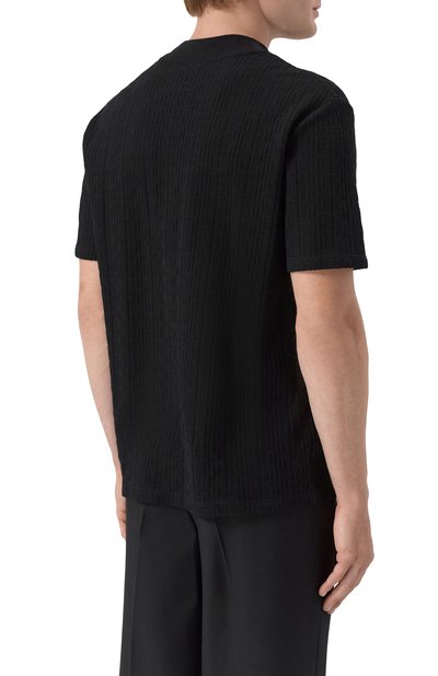 Хлопковая футболка BALMAIN черного цвета по цене 77900 руб., арт. GH1EG200/GF48, фото 4 Хлопковая футболка BALMAIN, арт. GH1EG200/GF48, фото 4