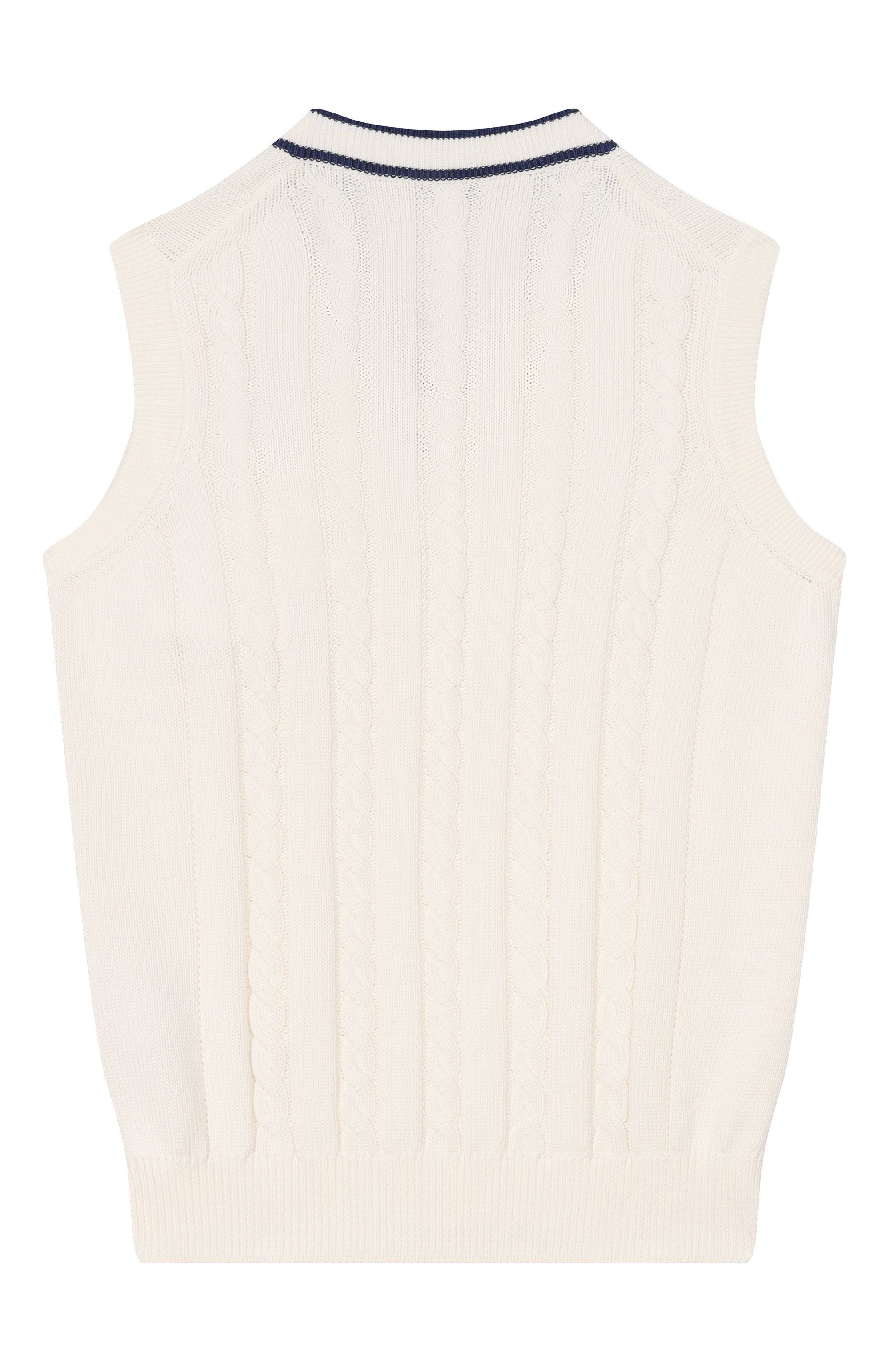 Хлопковый жилет BRUNELLO CUCINELLI кремового цвета по цене 49950 руб., арт. B2873817TC, фото 2 Хлопковый жилет BRUNELLO CUCINELLI, арт. B2873817TC, фото 2