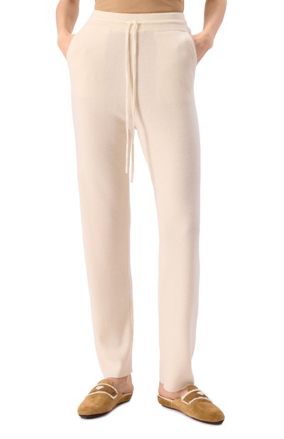 Кашемировые брюки EDOMO кремового цвета по цене 43900 руб., арт. T006010FW2324, фото 3 Кашемировые брюки EDOMO, арт. T006010FW2324, фото 3