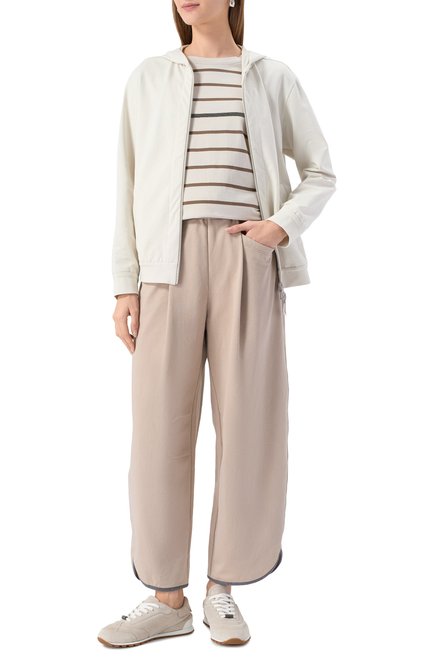 Женские хлопковые брюки BRUNELLO CUCINELLI, арт. MH827S0599