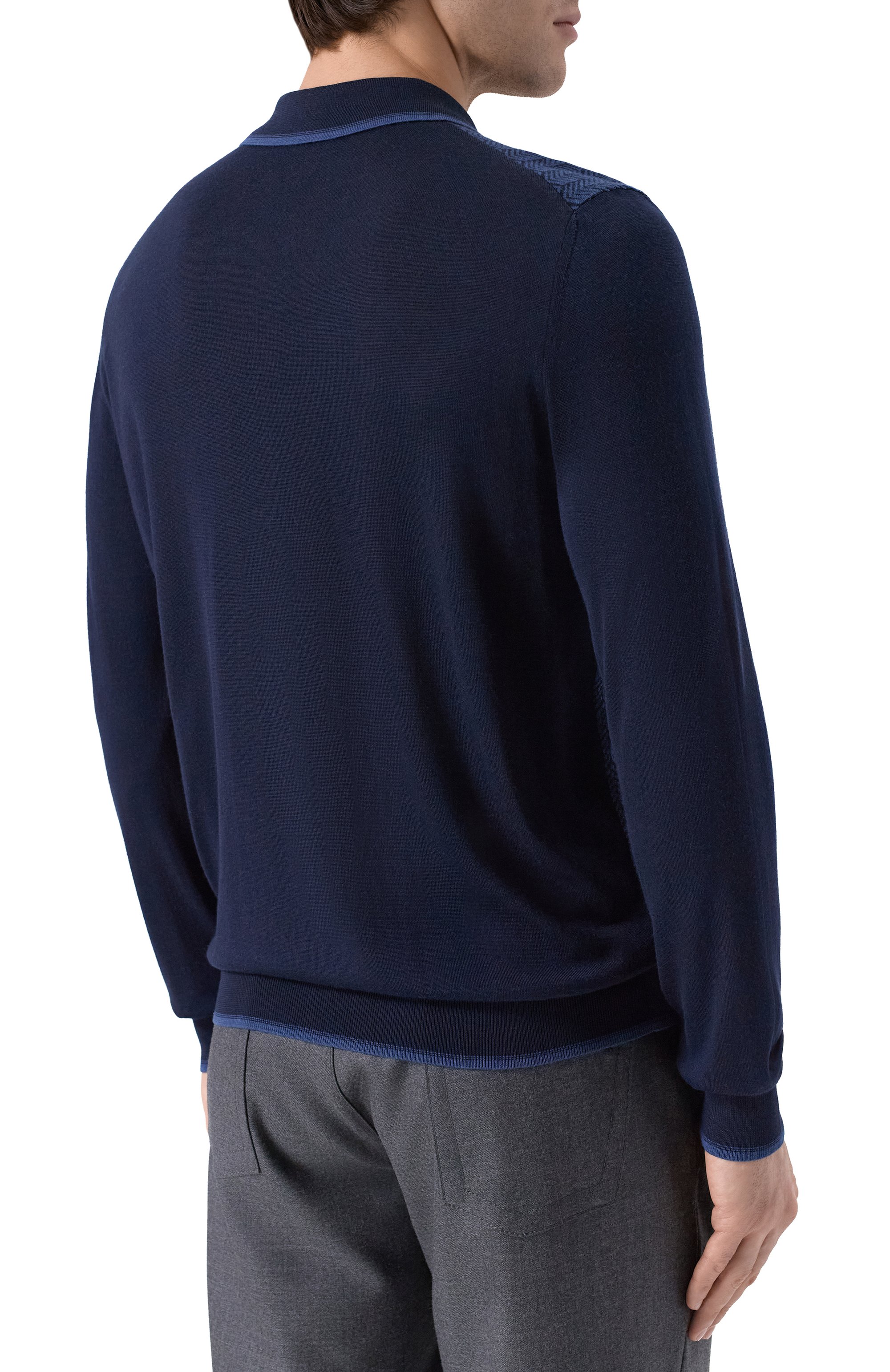 Поло из шерсти и шелка ZILLI, арт. KZP001M0230VHE001_001, фото 4