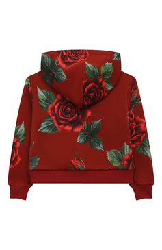 Детский хлопковая толстовка DOLCE & GABBANA красного цвета, арт. L5JW8W/HS7ME/2-6 | Фото 2 (Рукава: Длинные; Девочки Кросс-КТ: Толстовка-одежда; Материал сплава: Проставлено; Материал внешний: Хлопок; Драгоценные камни: Проставлено)