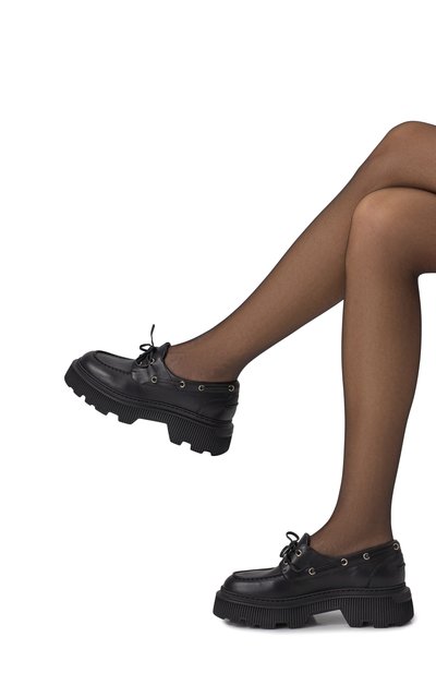 Кожаные топсайдеры SANTONI, арт. WUCG71704NERTVRF, фото 2