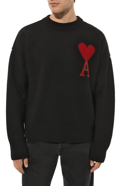 Шерстяной свитер AMI, арт. BFUKS006/018, фото 3