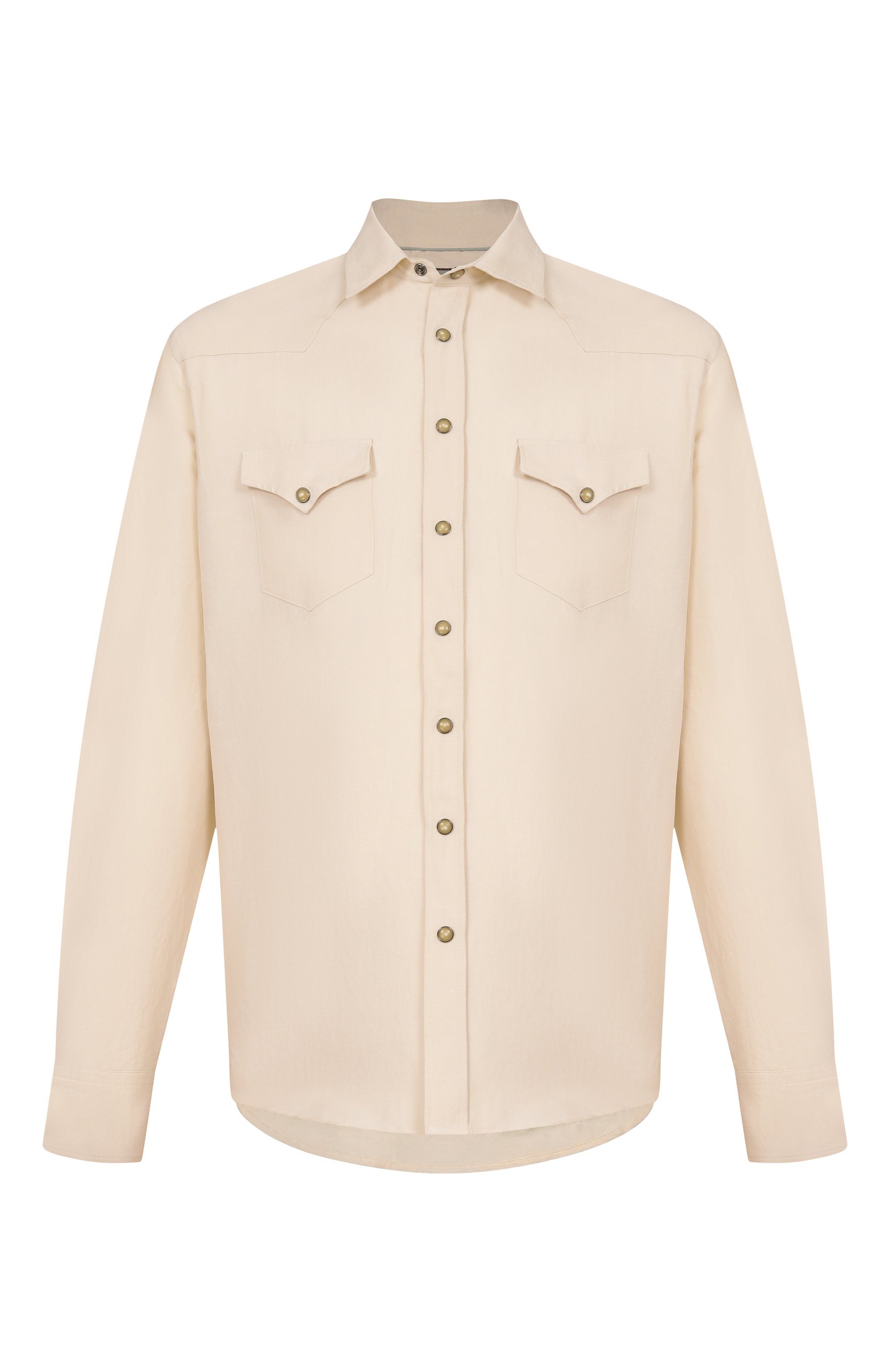 Рубашка из хлопка и льна CANALI, арт. CSL7066/GL03744, фото 1