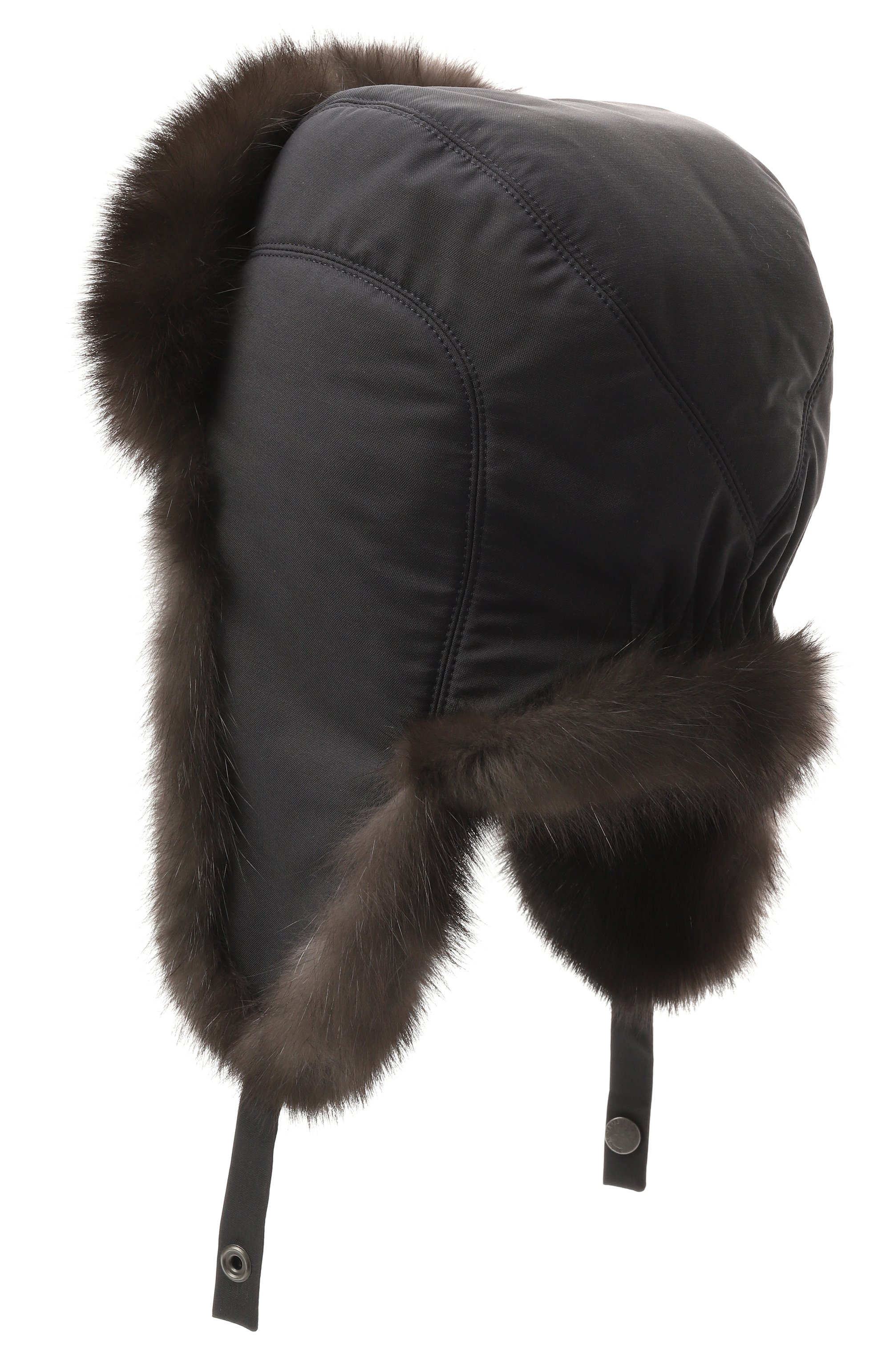 Шапка-ушанка modern с мехом соболя BLACK SABLE, арт. BS-MHMP-EB, фото 2