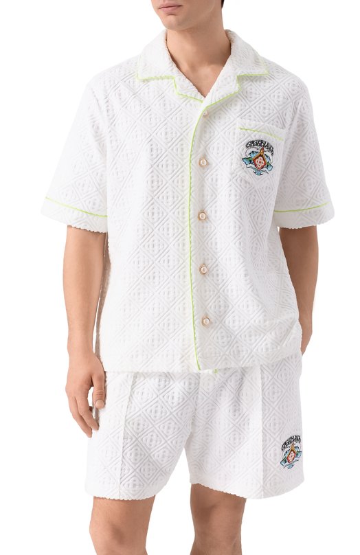 Хлопковая рубашка Casablanca M-SP26-SH-085-03-EX-BC Белый  M-SP26-SH-085-03-EX-BC Фото 3