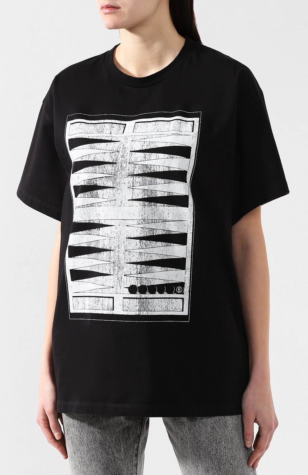 Хлопковая футболка MM6, арт. S52GC0100/S23082, фото 3