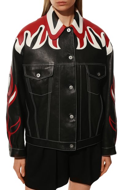 Кожаная куртка MIU MIU, арт. MPV766-1ZIZ-F0002, фото 3