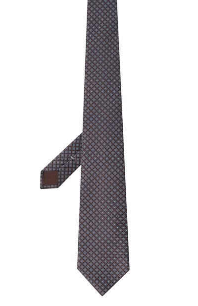 Шелковый галстук CANALI коричневого цвета по цене 17600 руб., арт. 18/HJ03775, фото 3 Шелковый галстук CANALI, арт. 18/HJ03775, фото 3