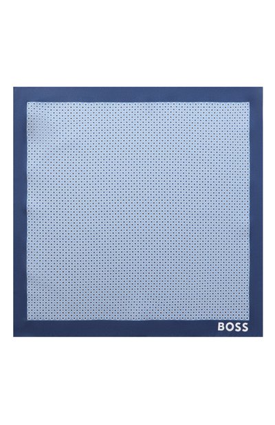 Шелковый платок BOSS голубого цвета по цене 8995 руб., арт. 50551499, фото 3 Шелковый платок BOSS, арт. 50551499, фото 3