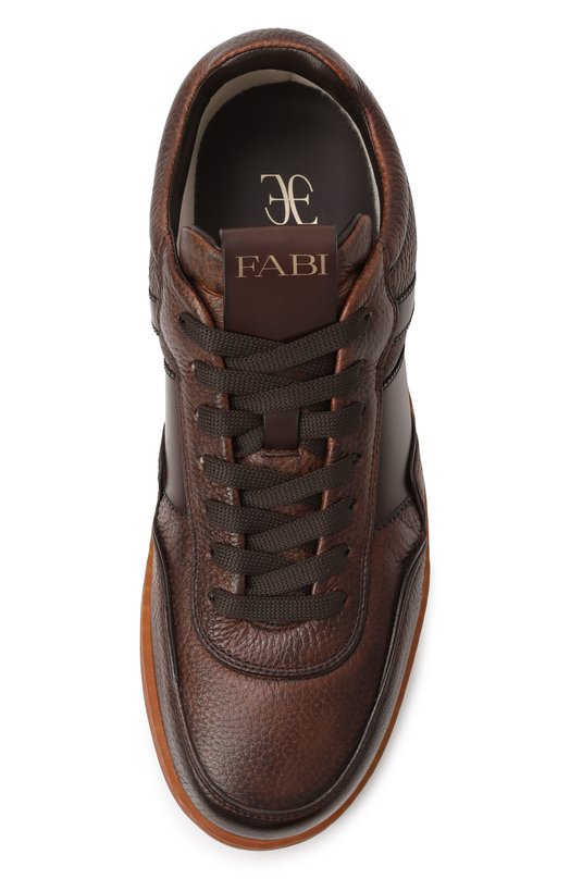 Кожаные кеды Modica Fabi FU1201/VAR. 2322 Коричневый  FU1201/VAR. 2322 Фото 6
