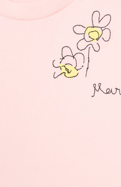 Хлопковая футболка MARNI светло-розового цвета по цене 7320 руб., арт. M01624/M00SG, фото 3 Хлопковая футболка MARNI, арт. M01624/M00SG, фото 3