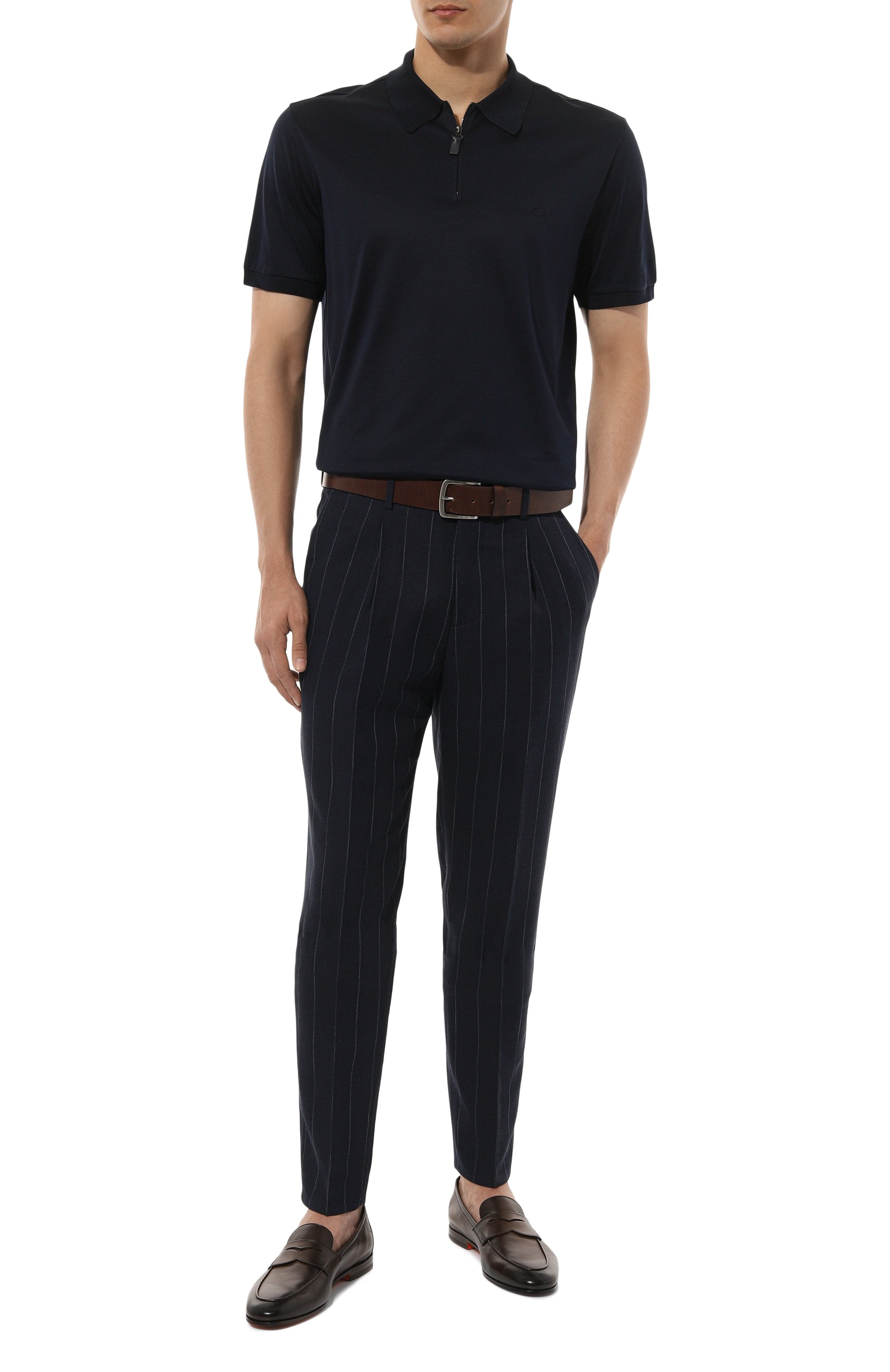 Брюки из хлопка и шерсти BRUNELLO CUCINELLI, арт. MS484B2299, фото 2