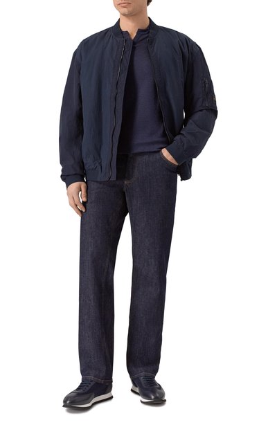 Льняная футболка PAUL&SHARK темно-синего цвета по цене 49950 руб., арт. 26411050_001, фото 2 Льняная футболка PAUL&SHARK, арт. 26411050_001, фото 2