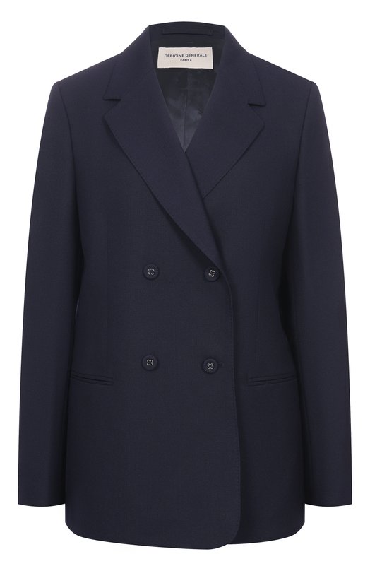 Шерстяной жакет Officine Generale W25WTLG409 Синий W25WTLG409