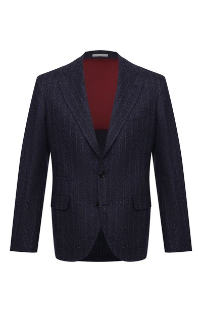 Пиджак из шерсти и шелка BRUNELLO CUCINELLI синего цвета по цене 394000 руб., арт. MQ4307BFD, фото 1 Пиджак из шерсти и шелка BRUNELLO CUCINELLI, арт. MQ4307BFD, фото 1