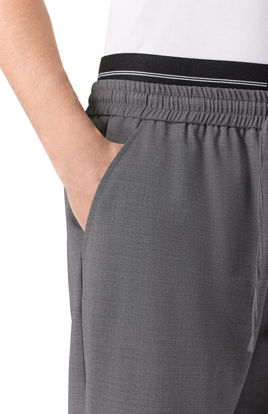 Шерстяные брюки MSGM 4040MP13/267100 Серый  4040MP13/267100 Фото 5