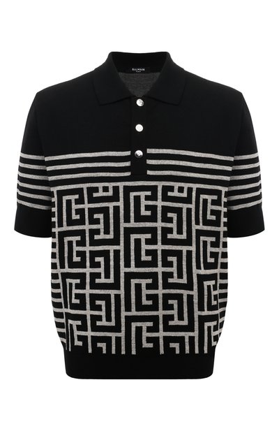 Мужская поло из шерсти и льна BALMAIN, арт. AH1GB045KD54
