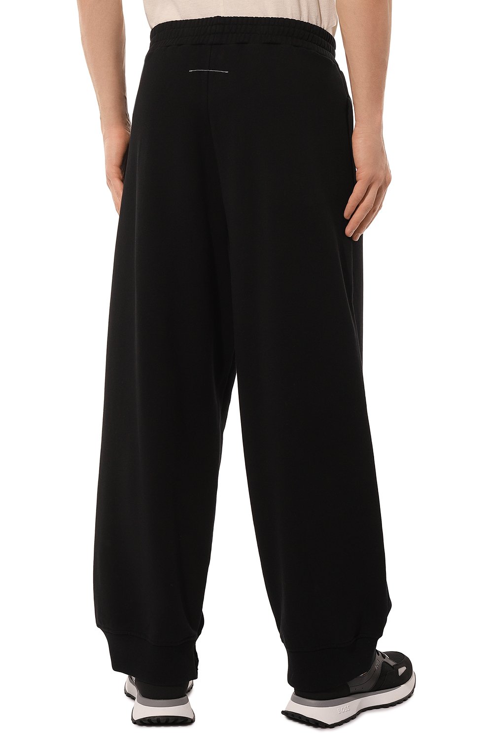 Хлопковые джоггеры MM6 черного цвета по цене 43450 руб., арт. S52KA0398/S25537, фото 4 Хлопковые джоггеры MM6, арт. S52KA0398/S25537, фото 4