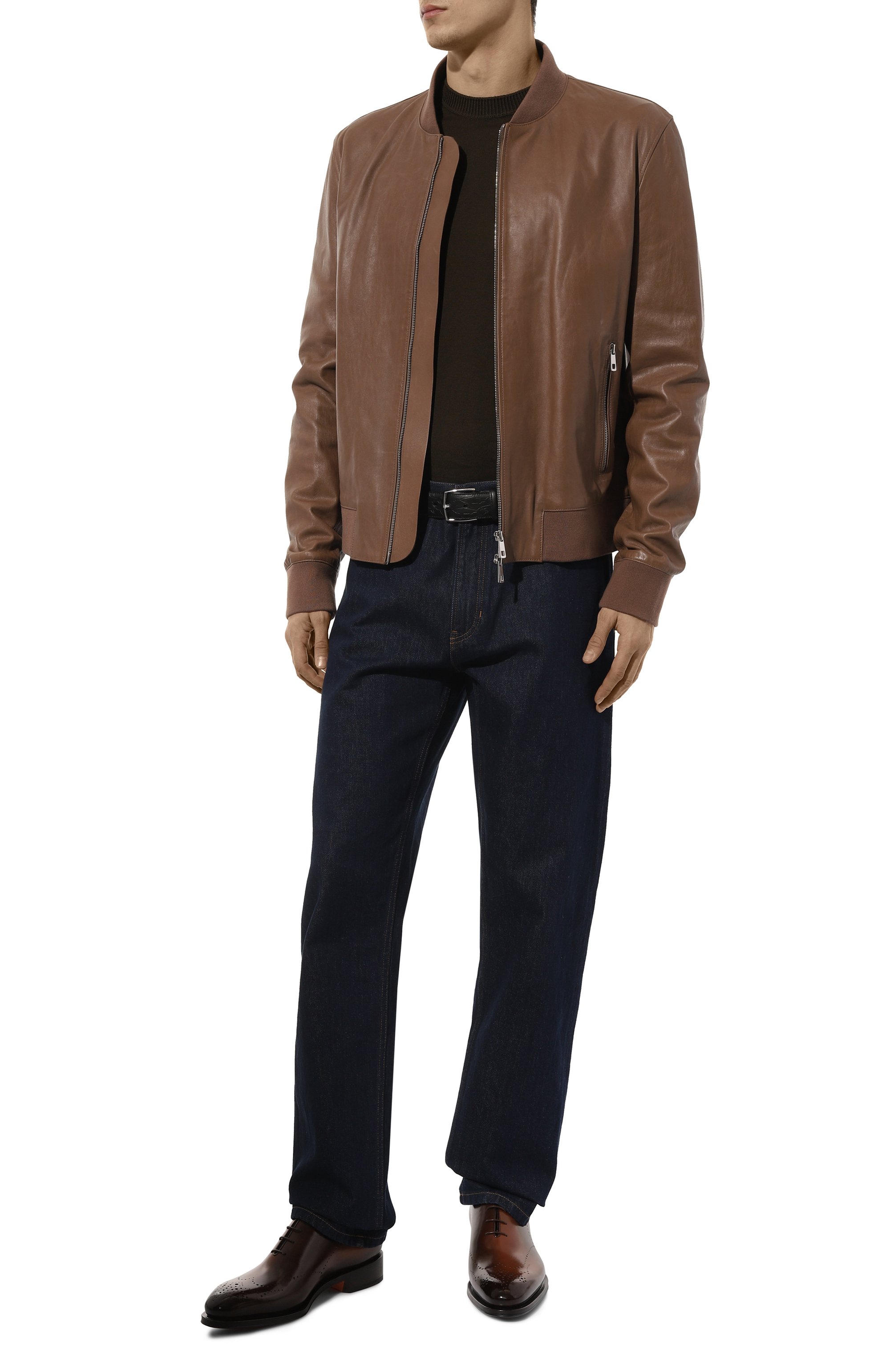 Кожаные оксфорды carter SANTONI коричневого цвета по цене 109500 руб., арт. MCCG18542MC8HSC2, фото 2 Кожаные оксфорды carter SANTONI, арт. MCCG18542MC8HSC2, фото 2