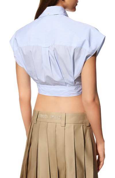 Хлопковая рубашка MIU MIU, арт. MK1619-1KUP-F0012, фото 4