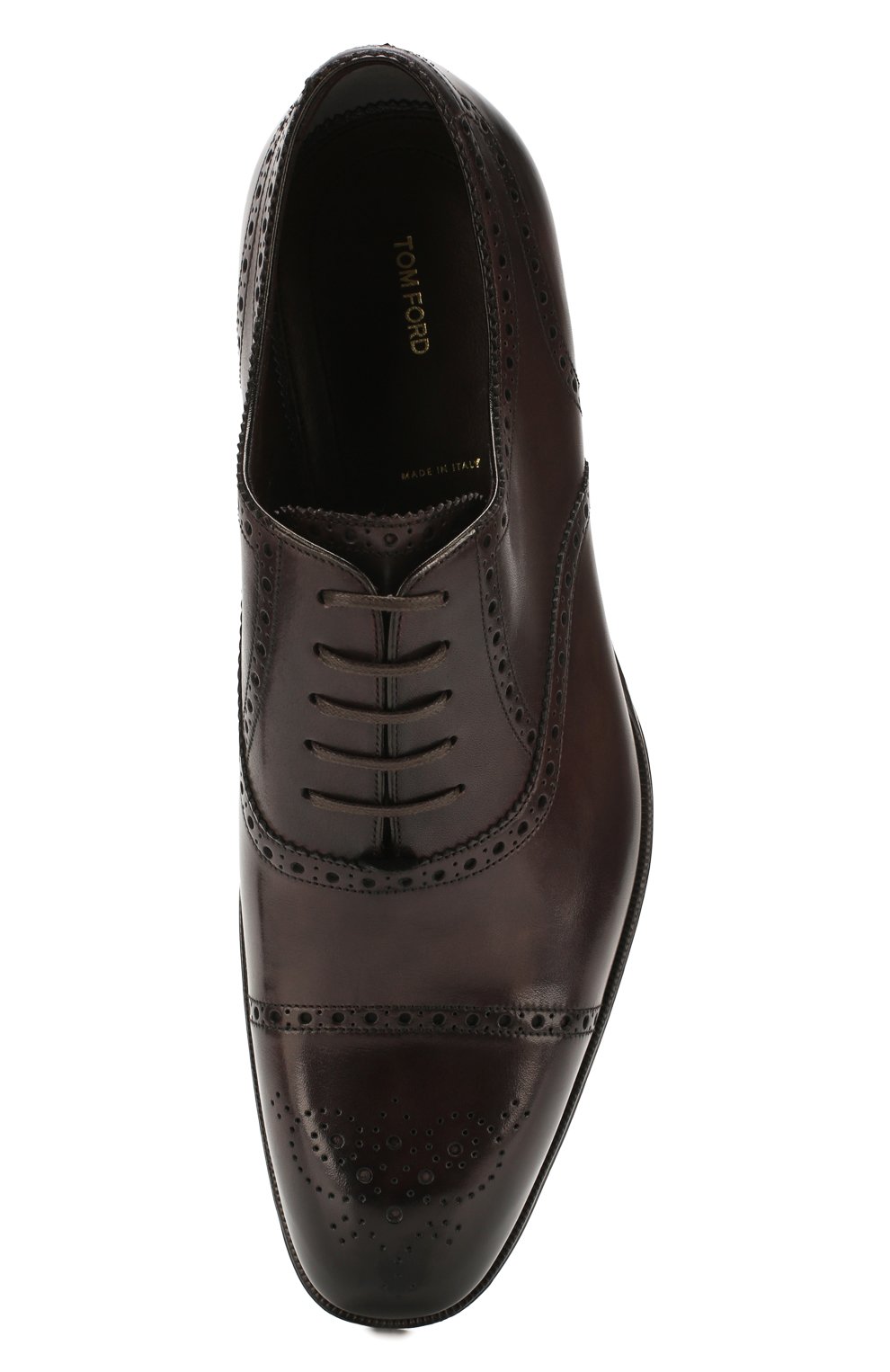 Кожаные оксфорды TOM FORD темно-коричневого цвета по цене 184000 руб., арт. J1030T-BET, фото 5 Кожаные оксфорды TOM FORD, арт. J1030T-BET, фото 5