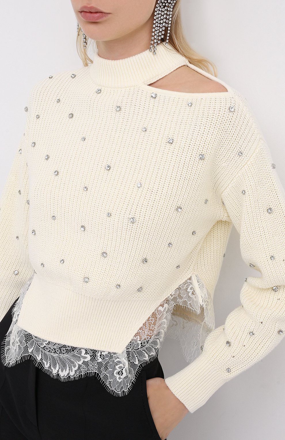 Свитер из хлопка и шерсти SELF-PORTRAIT, арт. PF20-141, фото 3