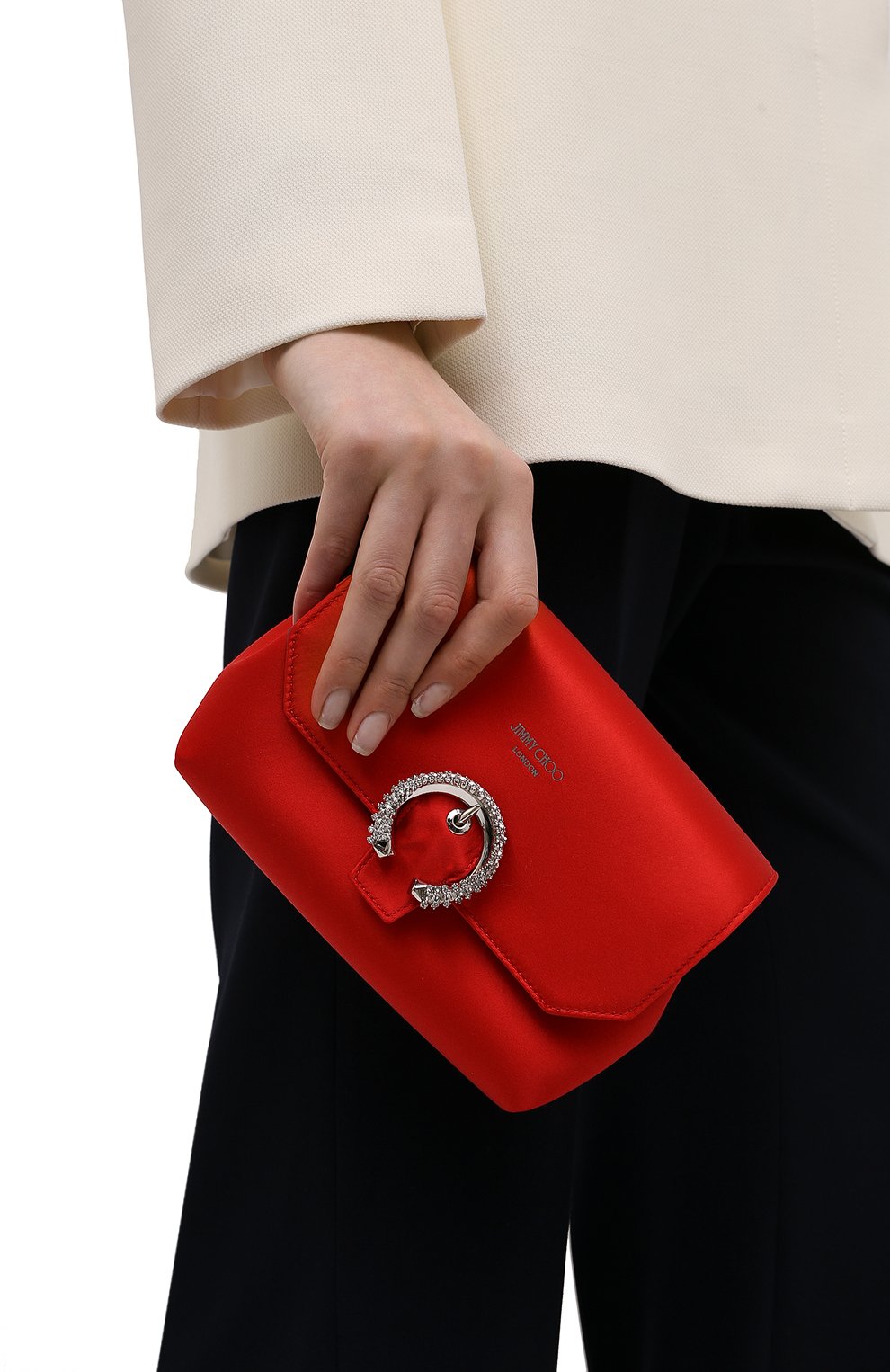 Сумка madeline JIMMY CHOO красного цвета по цене 96950 руб., арт. S0FT MADELINE/TCU, фото 2 Сумка madeline JIMMY CHOO, арт. S0FT MADELINE/TCU, фото 2