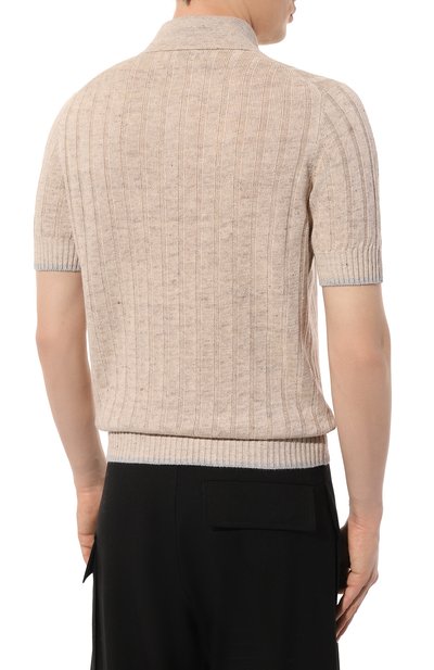 Поло изо льна и хлопка BRUNELLO CUCINELLI, арт. M2L70B2256, фото 4