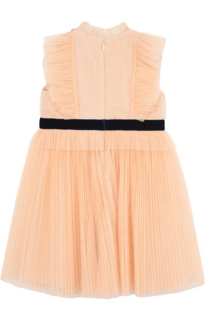 Многослойной платье с плиссированной юбкой и вышивкой пайетками GUCCI розового цвета по цене 175500 руб., арт. 491929/ZB514, фото 2 Многослойной платье с плиссированной юбкой и вышивкой пайетками GUCCI, арт. 491929/ZB514, фото 2