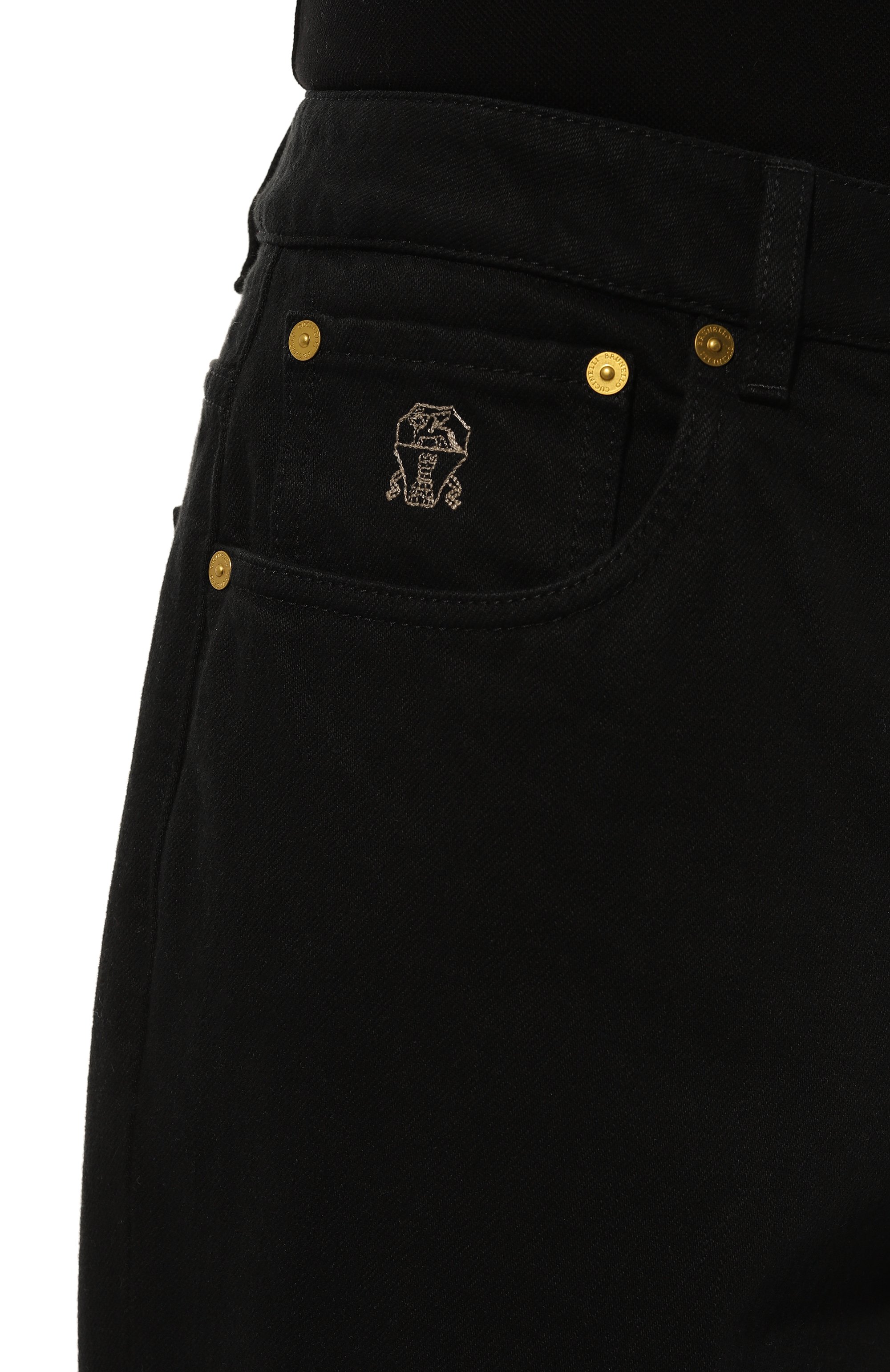 Джинсы straight fit BRUNELLO CUCINELLI черного цвета по цене 94150 руб., арт. M262PB2275, фото 5 Джинсы straight fit BRUNELLO CUCINELLI, арт. M262PB2275, фото 5