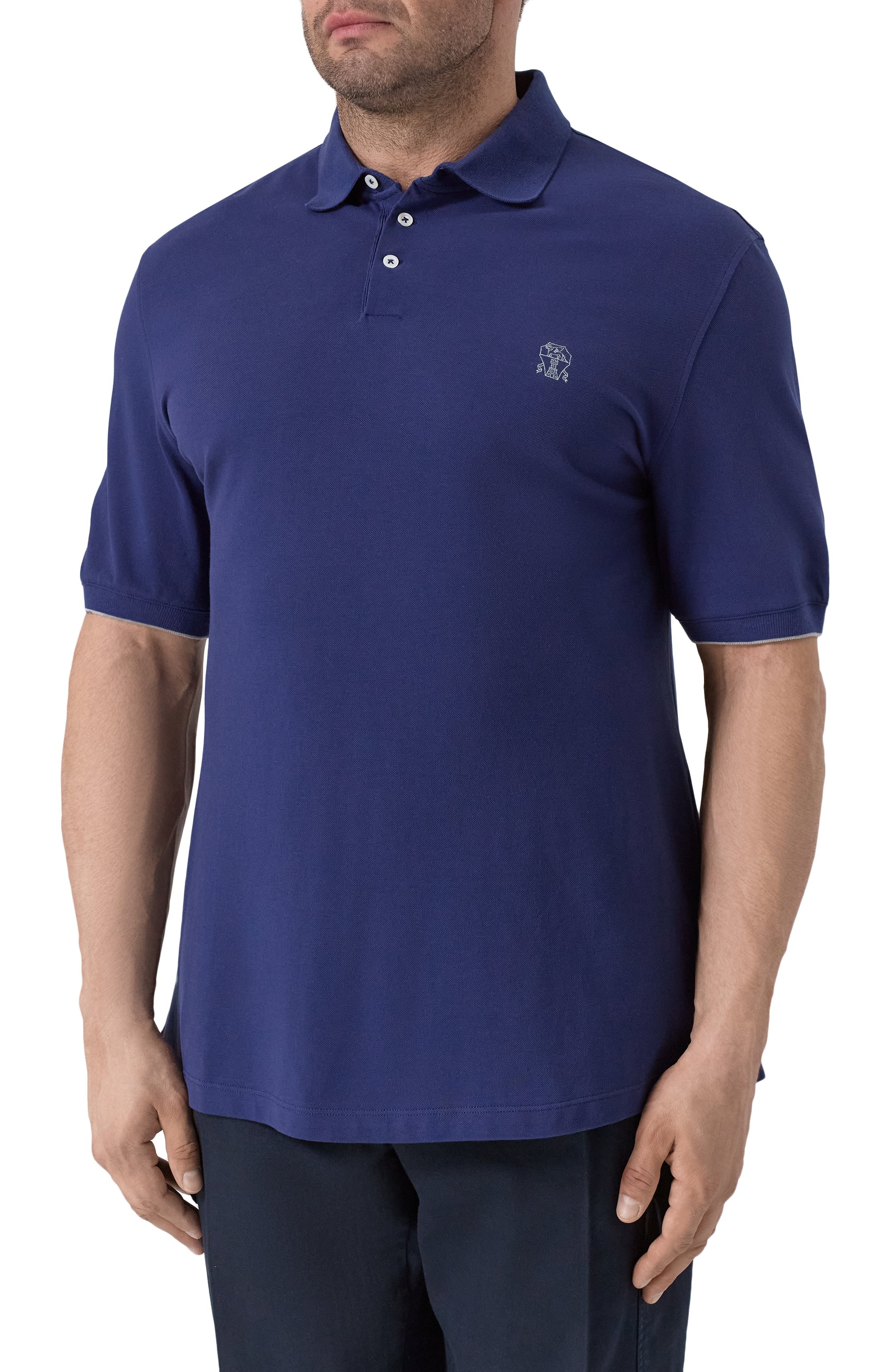 Хлопковое поло BRUNELLO CUCINELLI, арт. ME8548788W, фото 3