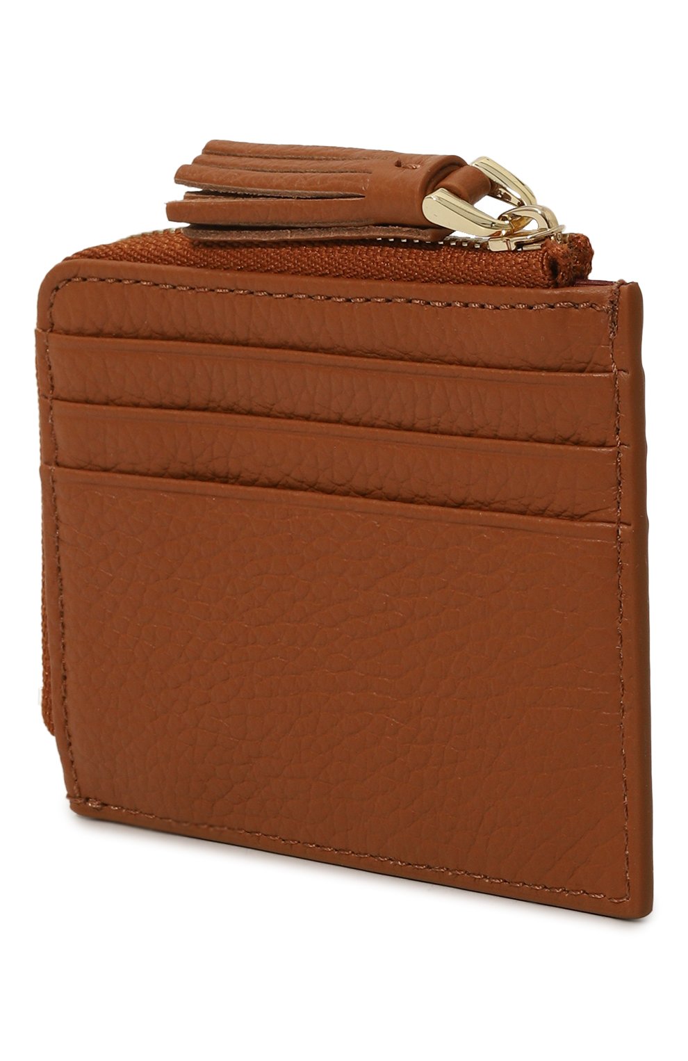 Кожаный футляр tassel для кредитных карт COCCINELLE коричневого цвета по цене 8250 руб., арт. E2MU0128901, фото 2 Кожаный футляр tassel для кредитных карт COCCINELLE, арт. E2MU0128901, фото 2