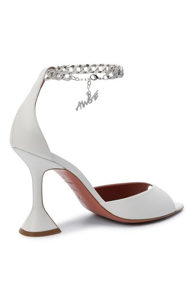 Кожаные босоножки awge x amina muaddi AMINA MUADDI, арт. FLACK0 SANDAL/NAPPA AM/BIANC0, фото 4