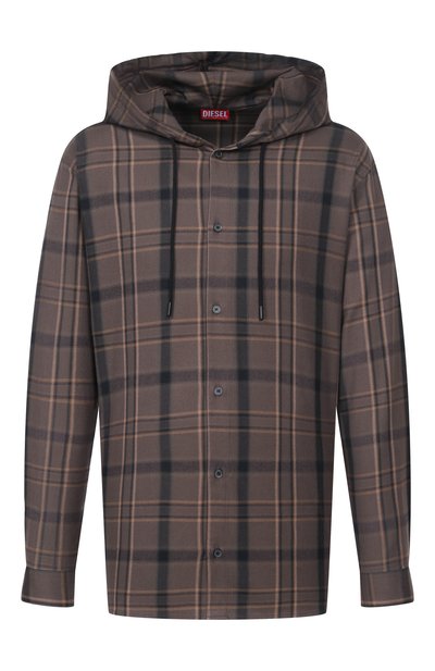 Мужская рубашка из хлопка и вискозы DIESEL, арт. A20068/0BKBT