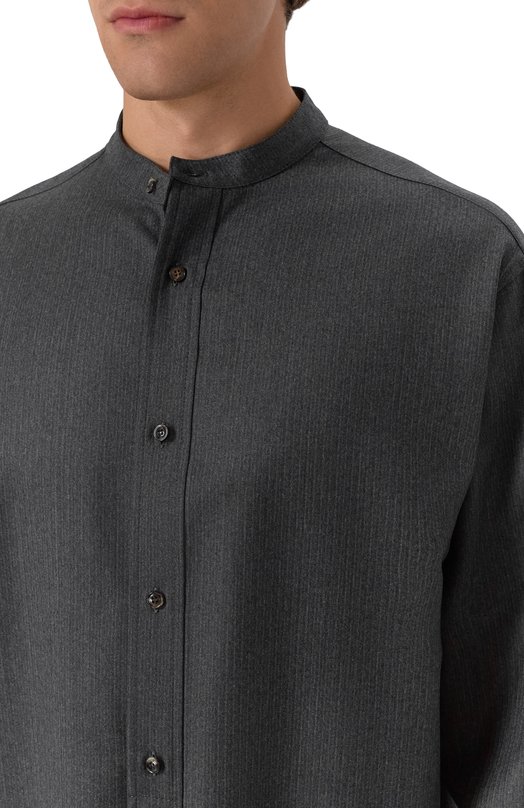 Шерстяная рубашка Giorgio Armani GM002251/TE17957 Серый  GM002251/TE17957 Фото 5