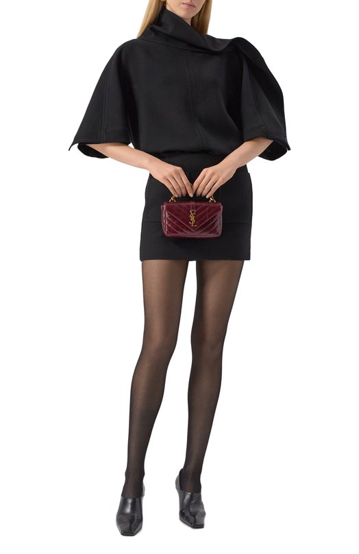 Сумка College mini Saint Laurent 779430/DZH07 Бордовый  779430/DZH07 Фото 7