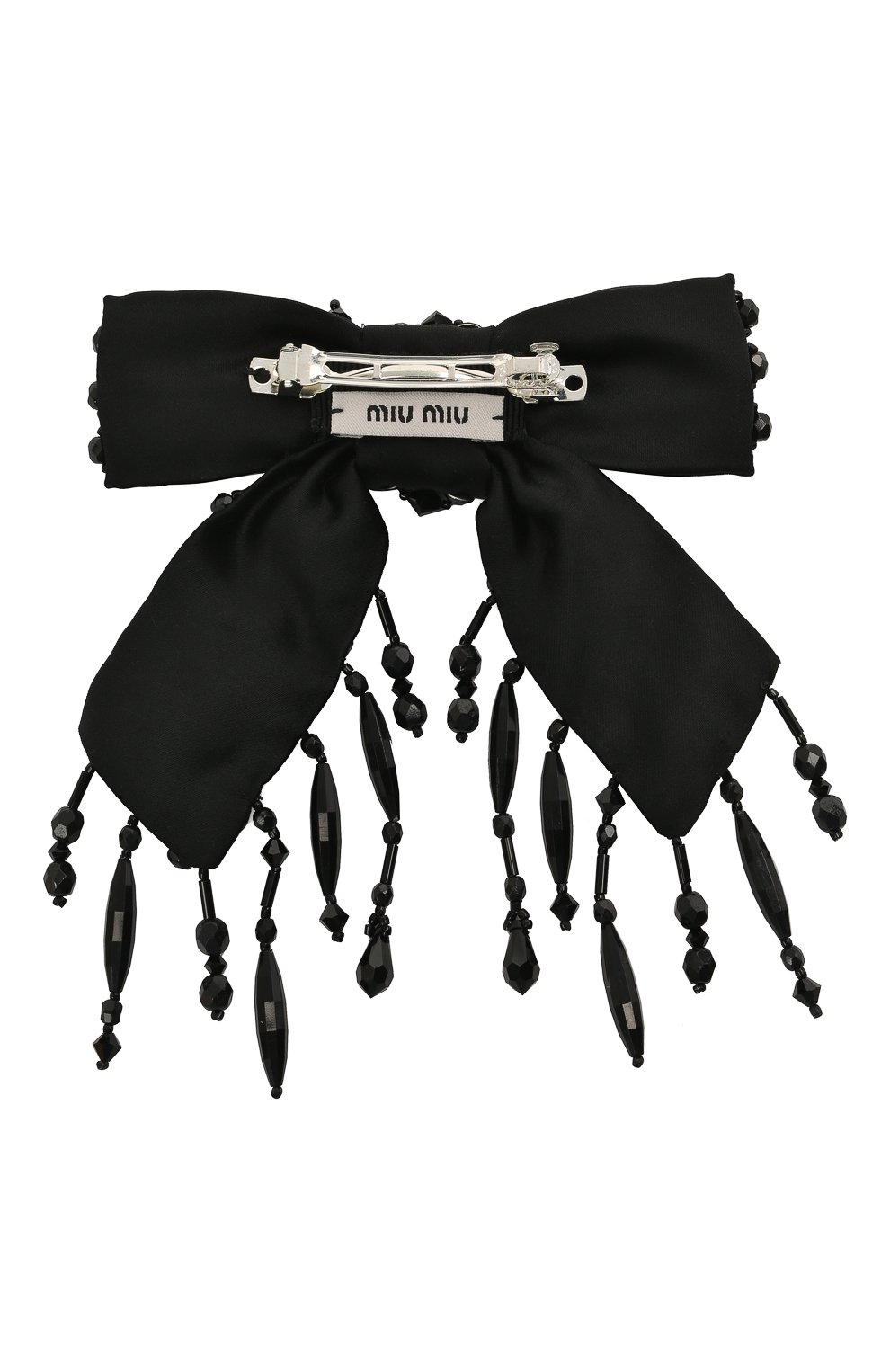 Заколка MIU MIU черного цвета по цене 43000 руб., арт. 5IF020-2DNY-F0002, фото 2 Заколка MIU MIU, арт. 5IF020-2DNY-F0002, фото 2