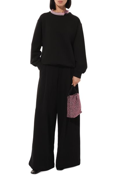 Хлопковые брюки DRIES VAN NOTEN черного цвета по цене 49600 руб., арт. 242-011152-9610, фото 2 Хлопковые брюки DRIES VAN NOTEN, арт. 242-011152-9610, фото 2