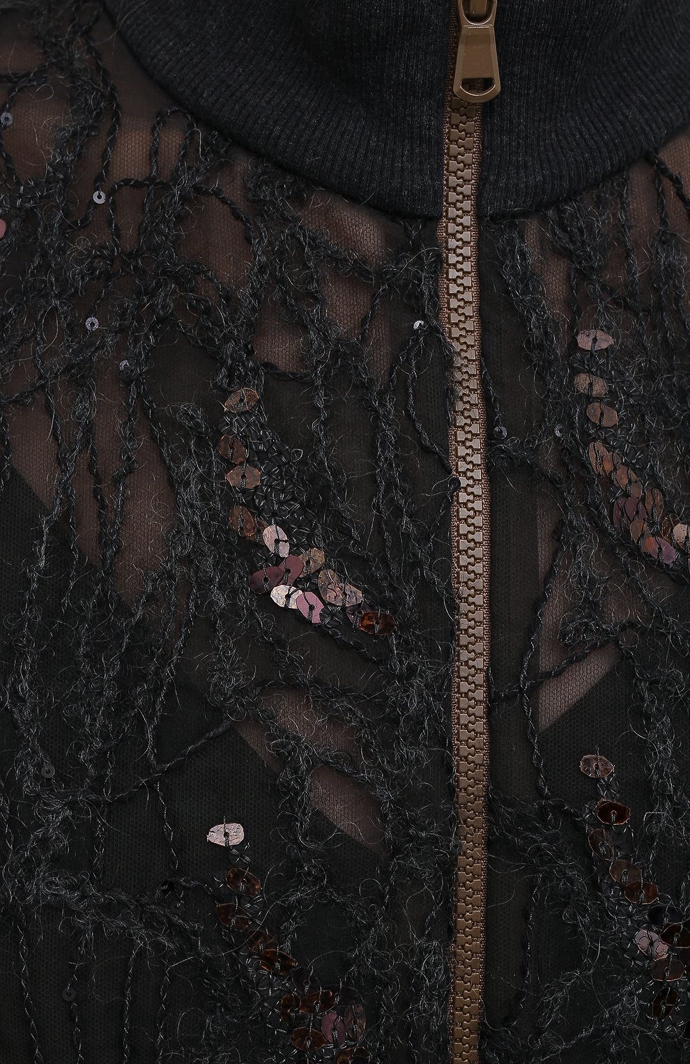 Шелковый кардиган BRUNELLO CUCINELLI черного цвета по цене 519500 руб., арт. MP940DM706, фото 5 Шелковый кардиган BRUNELLO CUCINELLI, арт. MP940DM706, фото 5