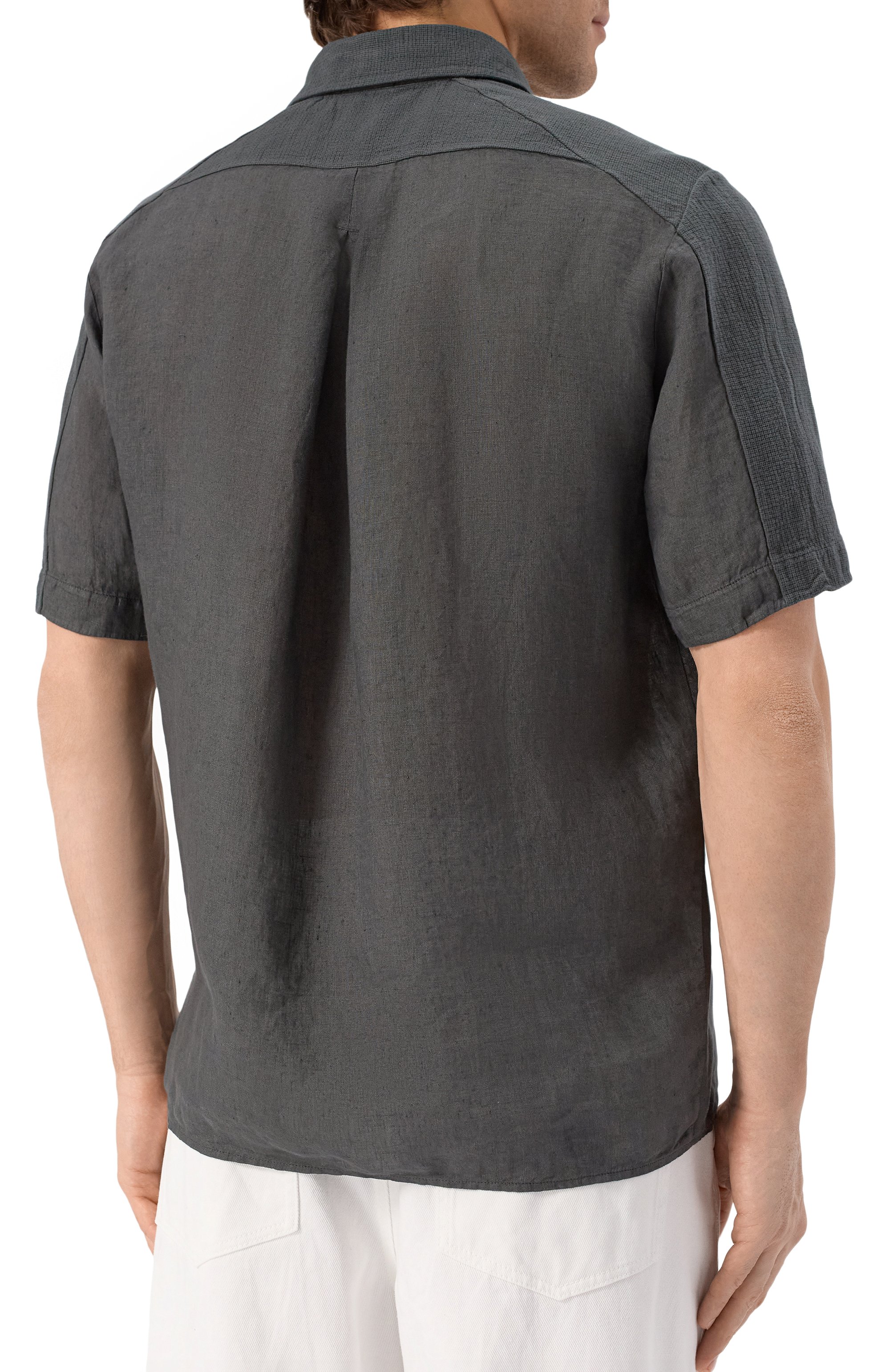 Рубашка изо льна и хлопка TRANSIT, арт. CFUTRZV312, фото 4