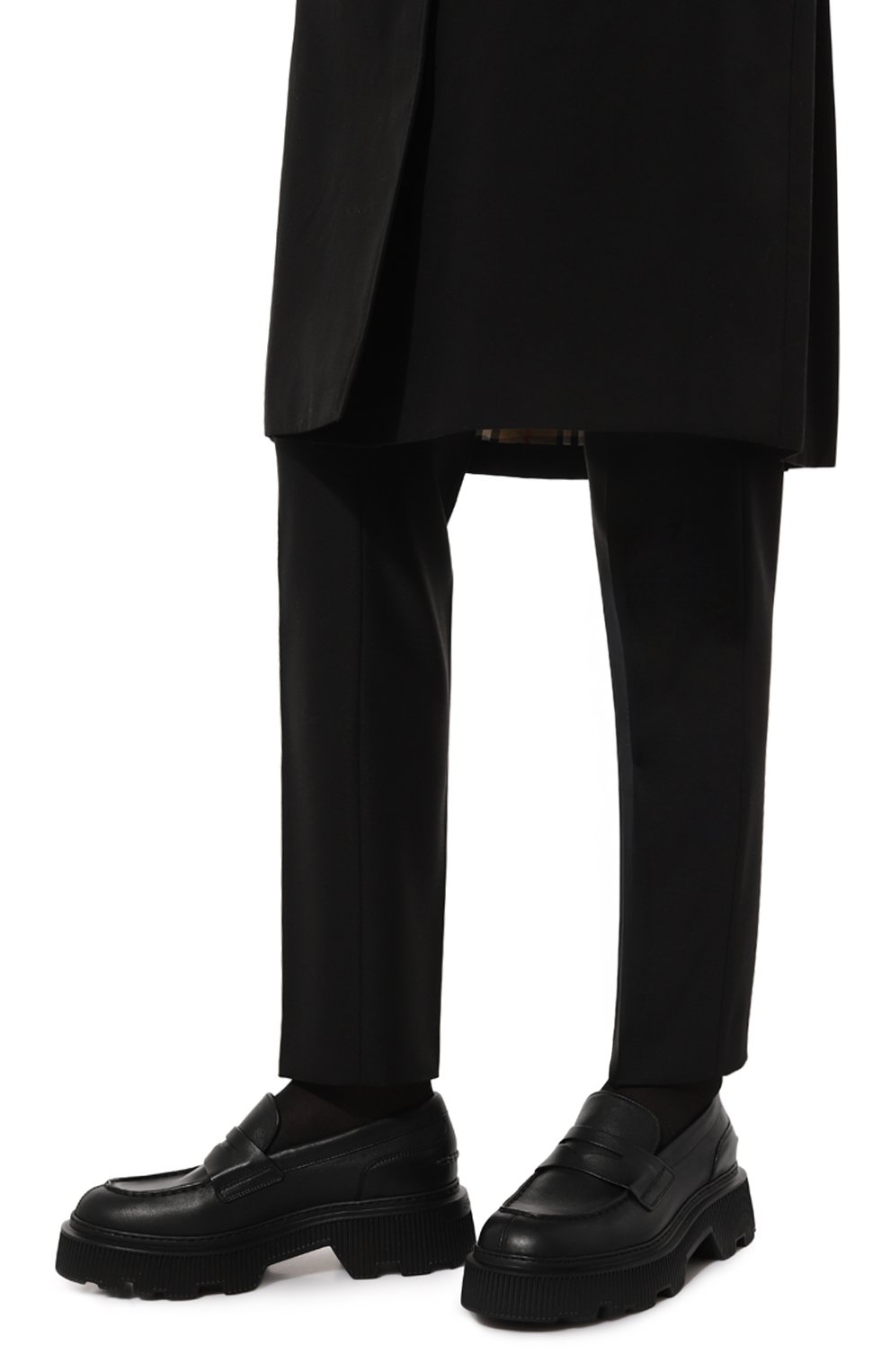 Кожаные пенни-лоферы SANTONI, арт. WUCG71043NERRAIY, фото 3